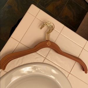 Joy Mangano tan flecked shirt hangers